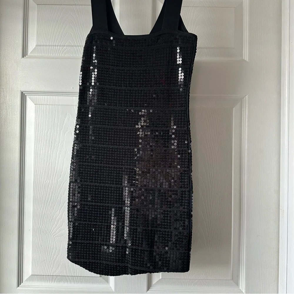 Aqua Y2K Black Sequin Mini Dress - Picture 5 of 9